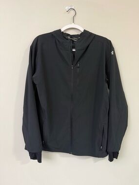 Under Armour Black Hooded Windbreaker Jacket